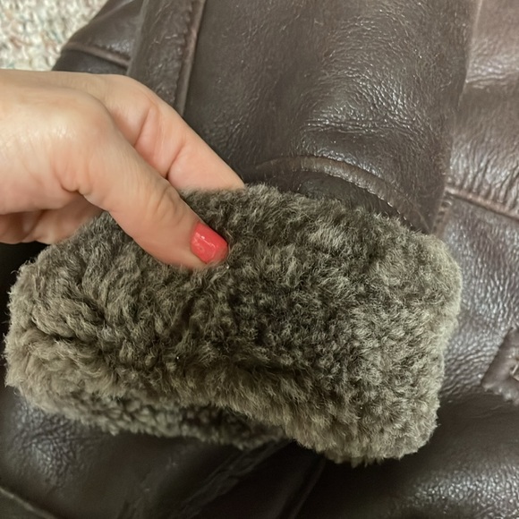 100% lamb sherling lined leather longer jacket- brand new!!! - Picture 2 of 11